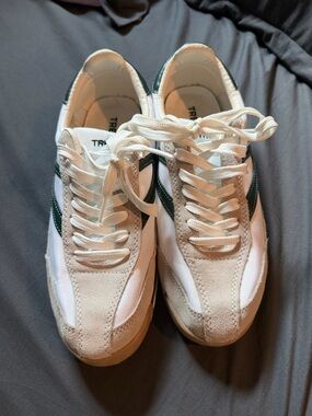 Tretorn White and Green Women's Sneakers